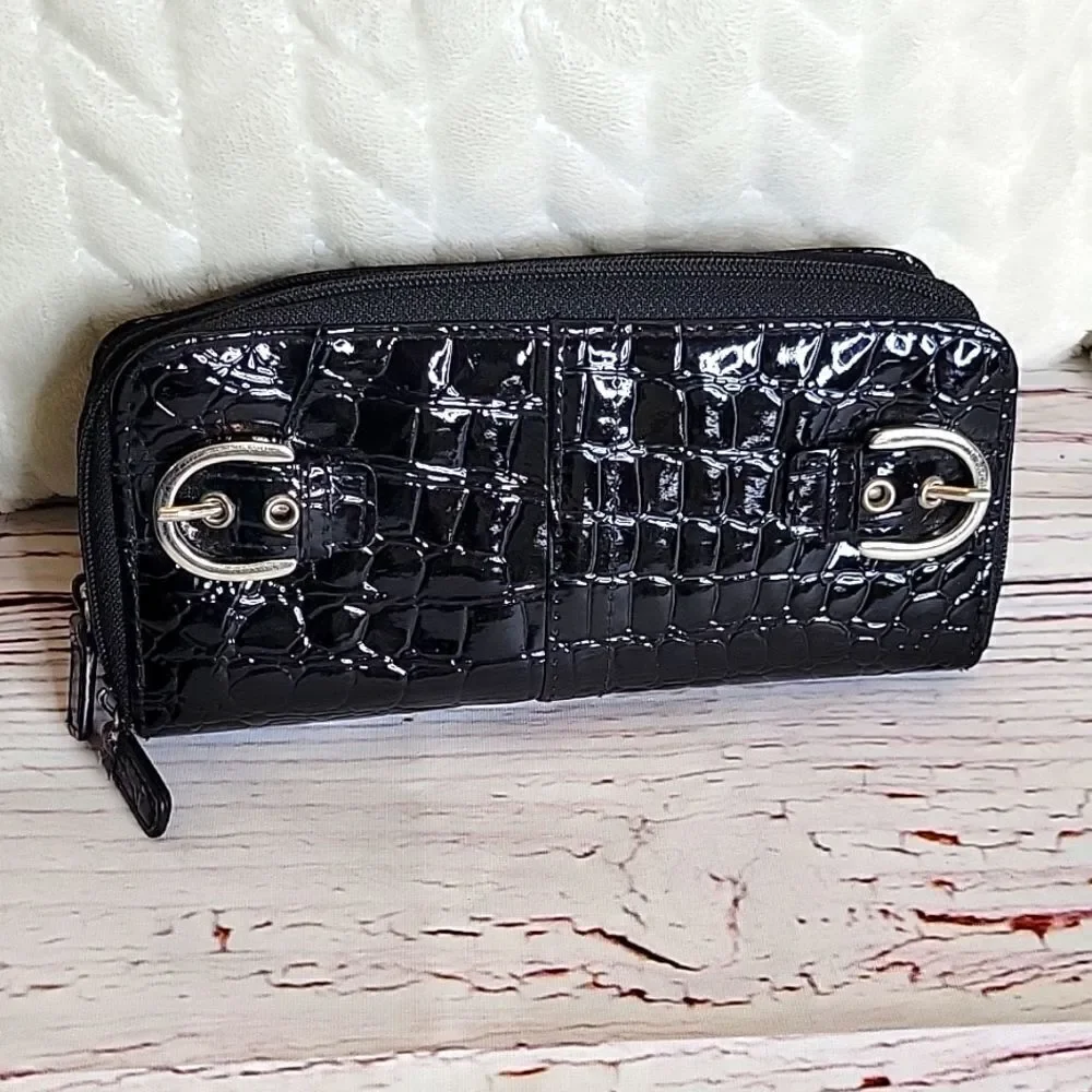 Unbranded Black Patent Wallet NWOT